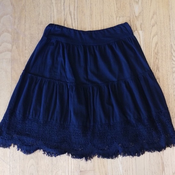 Prana Dresses & Skirts - PrAna black lace trimmed skirt